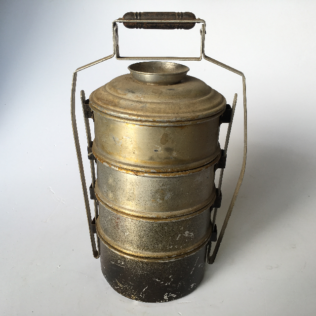 CAMPING COOKWARE, Metal 4 Tier Cannister